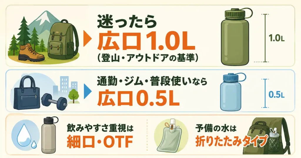 用途別ボトル選びガイド