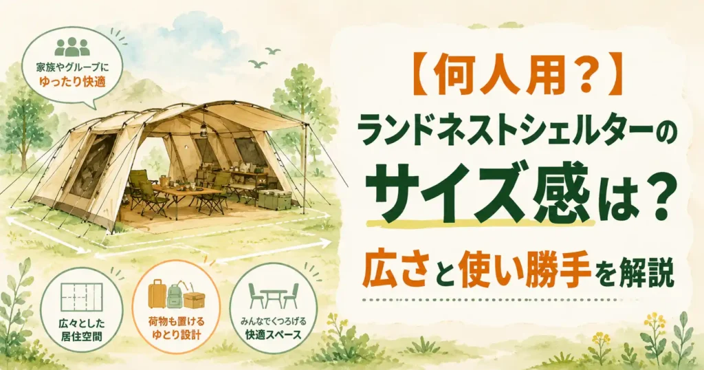 ランドネストシェルター サイズ