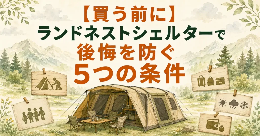 ランドネスト シェルター 後悔