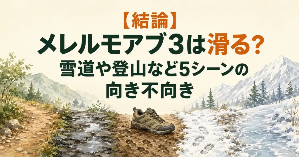 メレル モアブ3 滑る