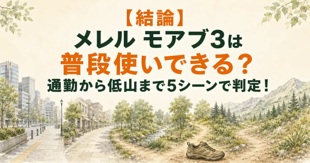 メレル モアブ3 普段使い