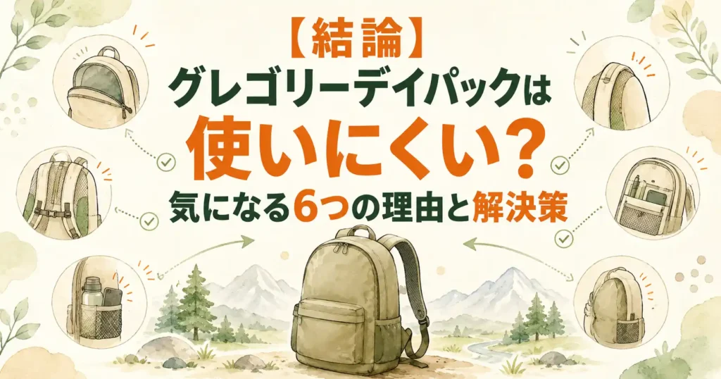 グレゴリー デイパック 使いにくい
