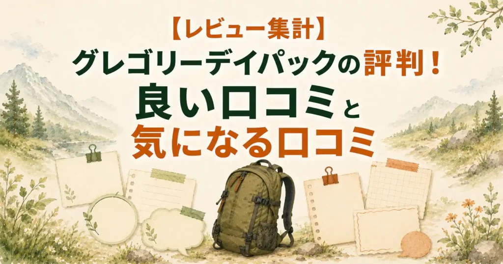 グレゴリーデイパック レビュー
