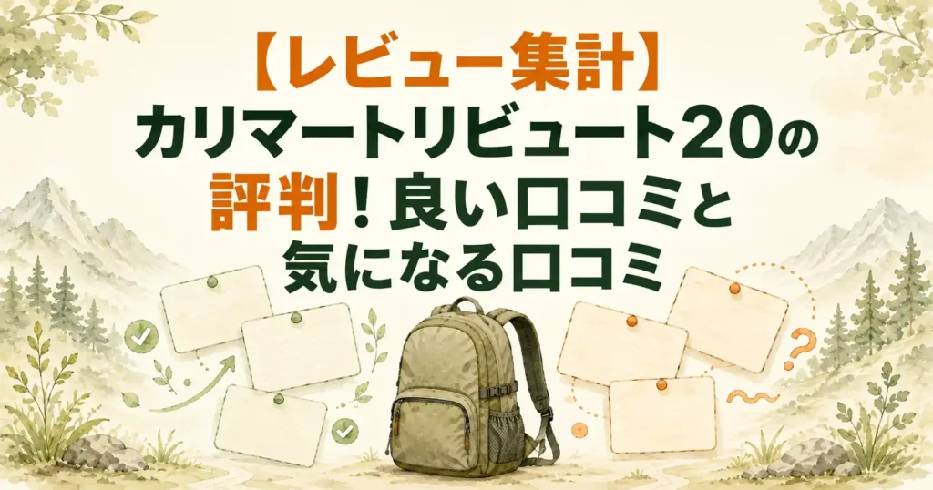 カリマー トリビュート20 レビュー