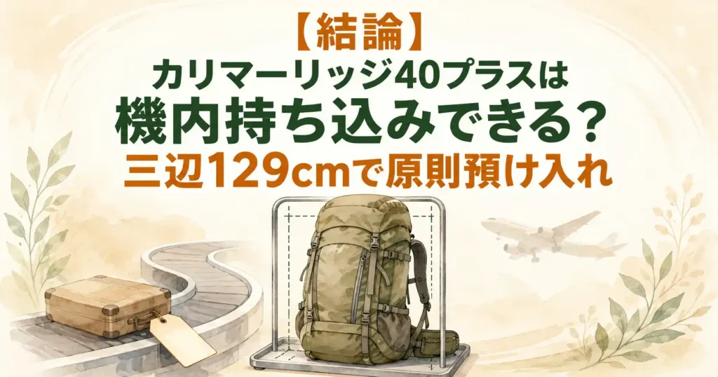 カリマー リッジ 40 機内 持ち込み