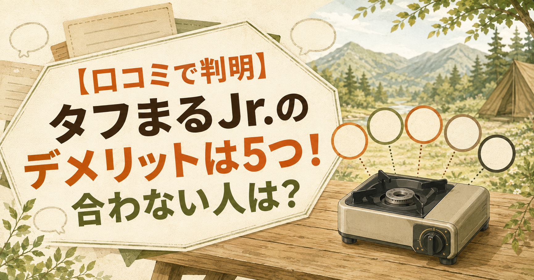 タフまるjr デメリット