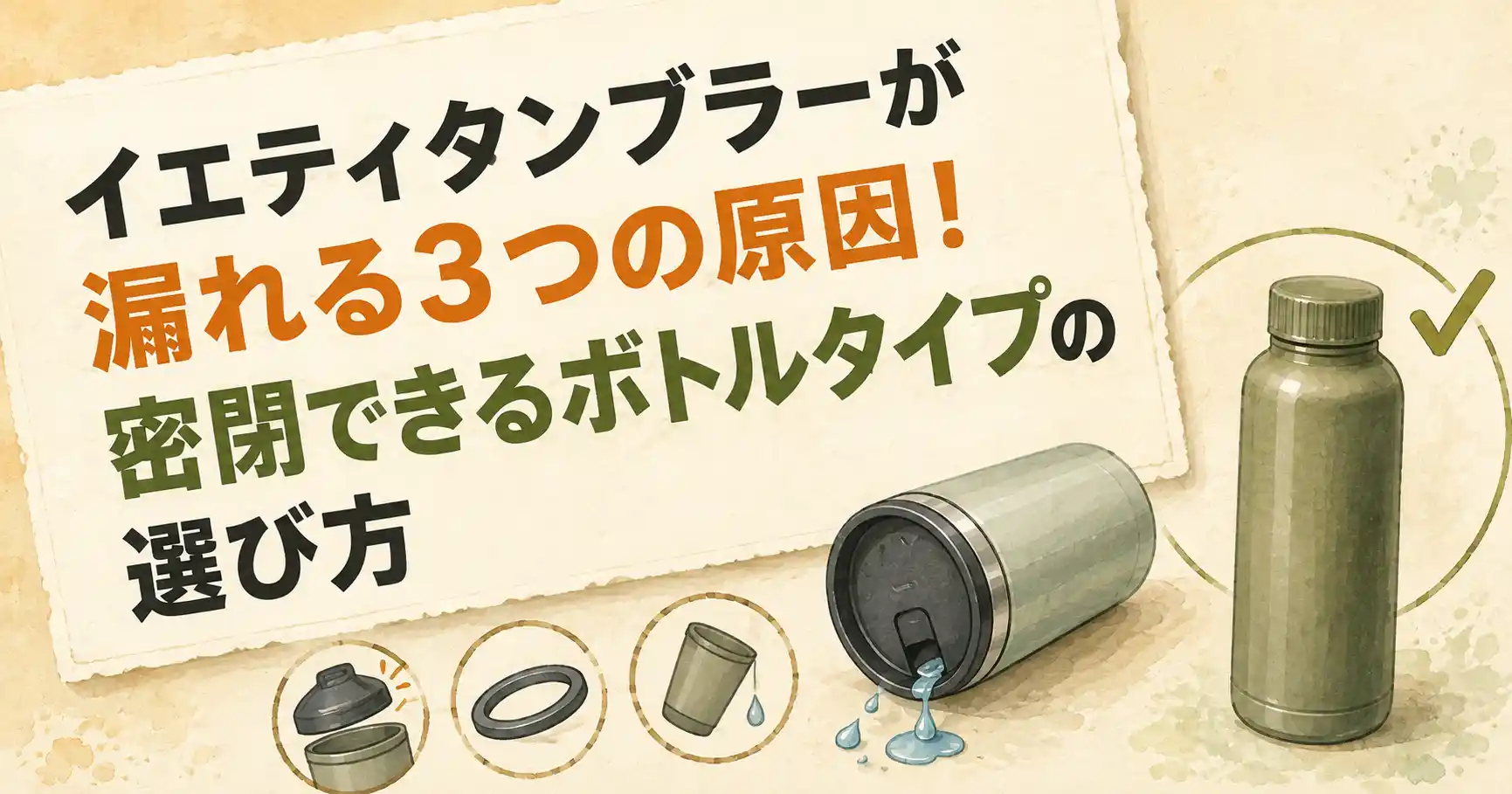 イエティ タンブラー 漏れる