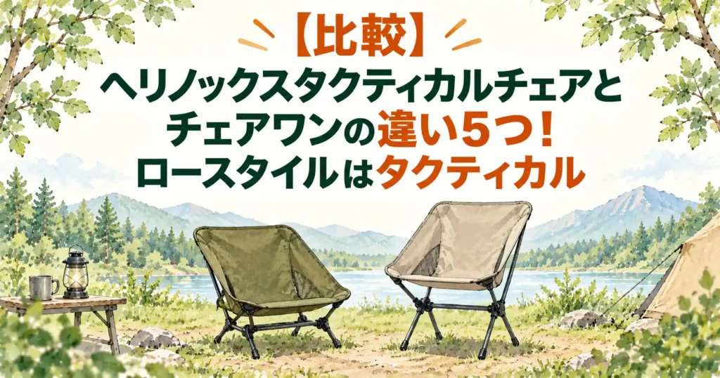 ヘリノックス タクティカルチェア チェアワン 違い